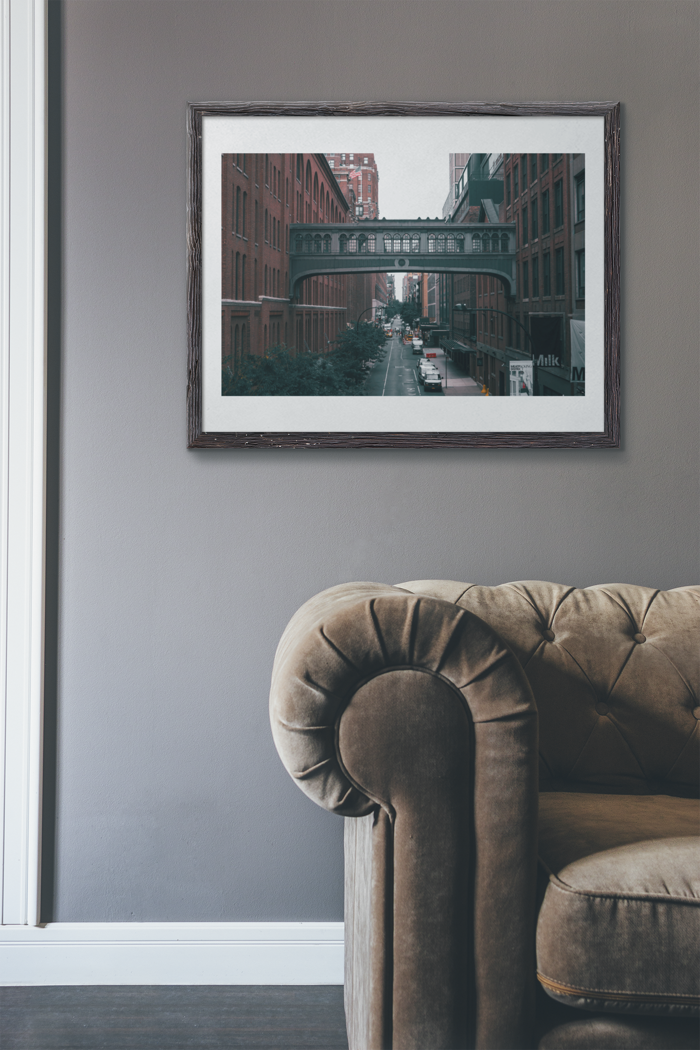 New York City Urban Bridge, Framed Poster, Home Decor, Modern Gallery Art