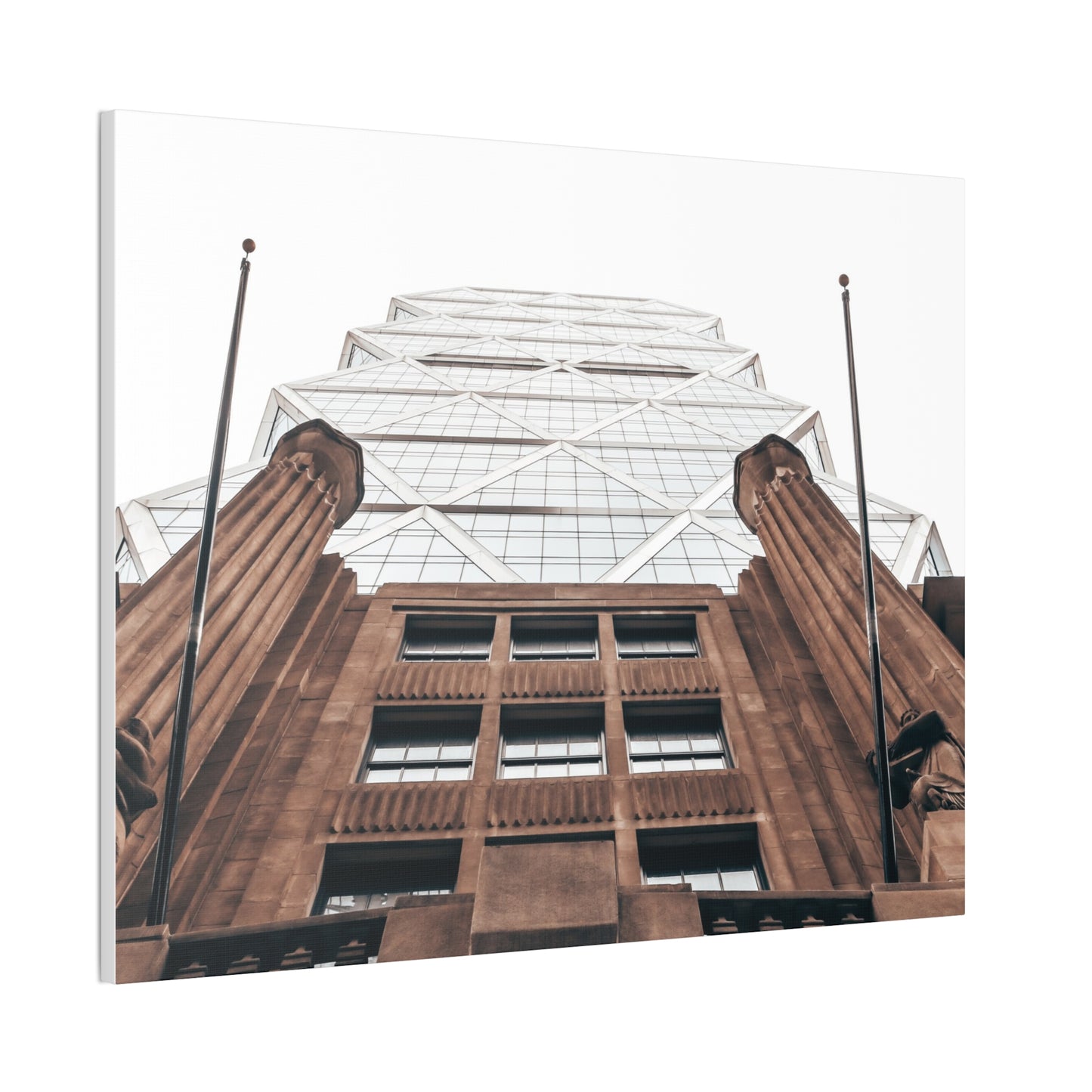 Architectural Canvas Print, Modern Art, Urban Decor, Wall Art, Home Office Decoration, Gift for Art Lovers