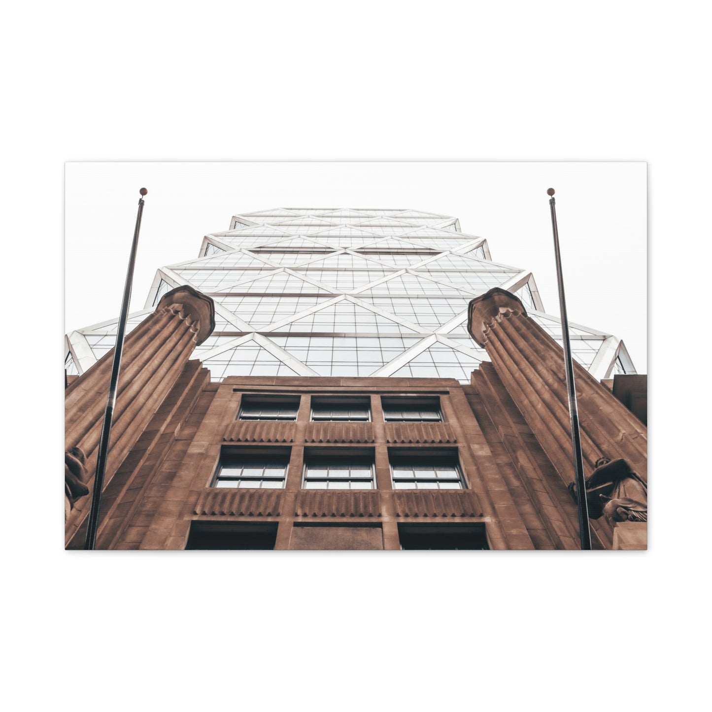 Architectural Canvas Print, Modern Art, Urban Decor, Wall Art, Home Office Decoration, Gift for Art Lovers