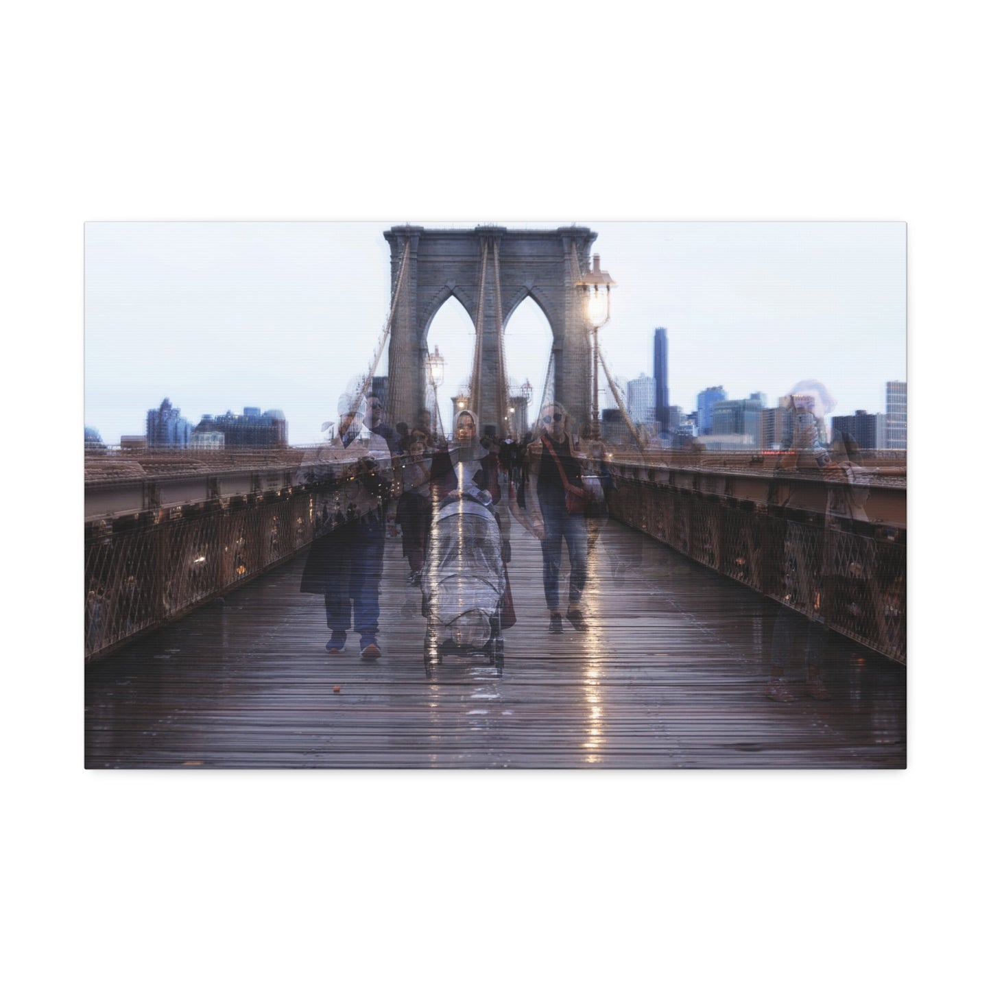 Brooklyn Bridge Canvas Art Print, Home Decor Wall Hanging, Modern Abstract Art, NYC Photography, Living Room Decoration