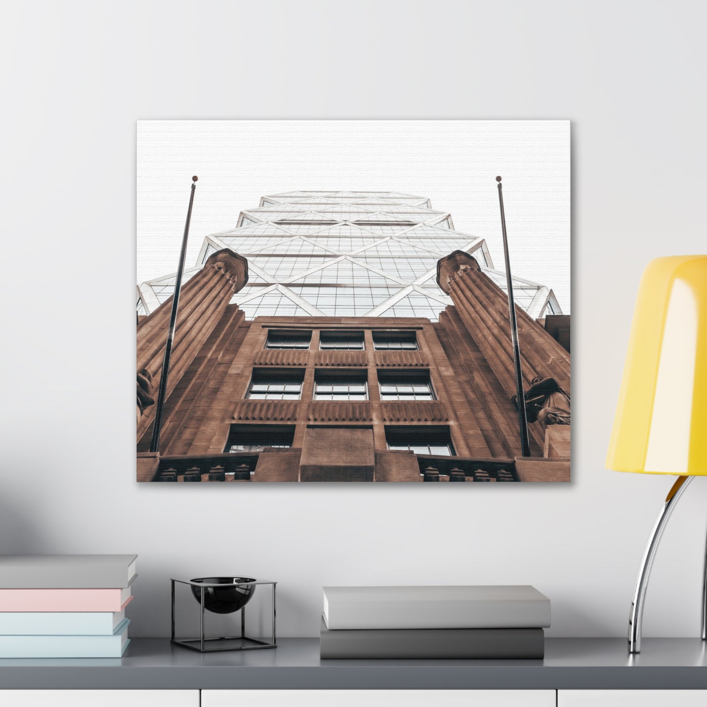 Architectural Canvas Print, Modern Art, Urban Decor, Wall Art, Home Office Decoration, Gift for Art Lovers