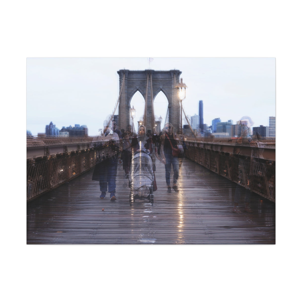 Brooklyn Bridge Canvas Art Print, Home Decor Wall Hanging, Modern Abstract Art, NYC Photography, Living Room Decoration