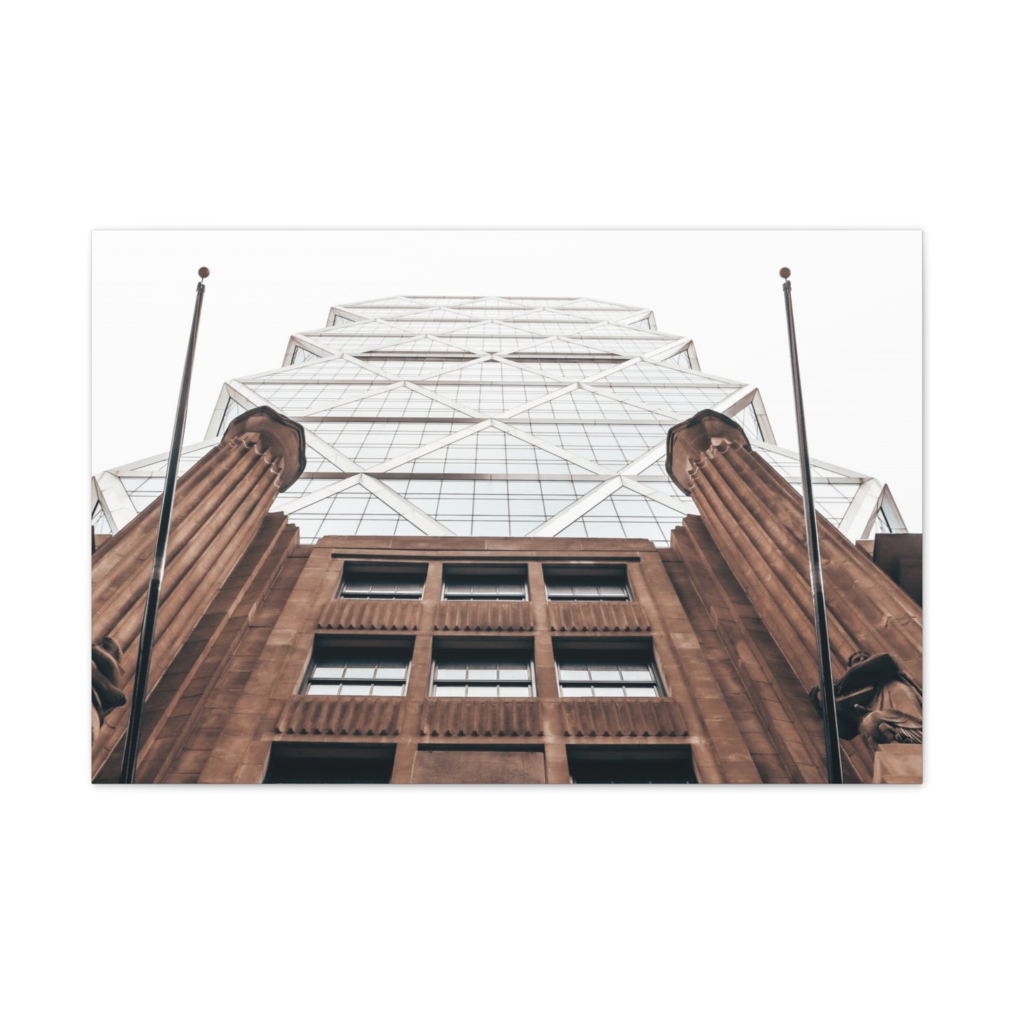 Architectural Canvas Print, Modern Art, Urban Decor, Wall Art, Home Office Decoration, Gift for Art Lovers