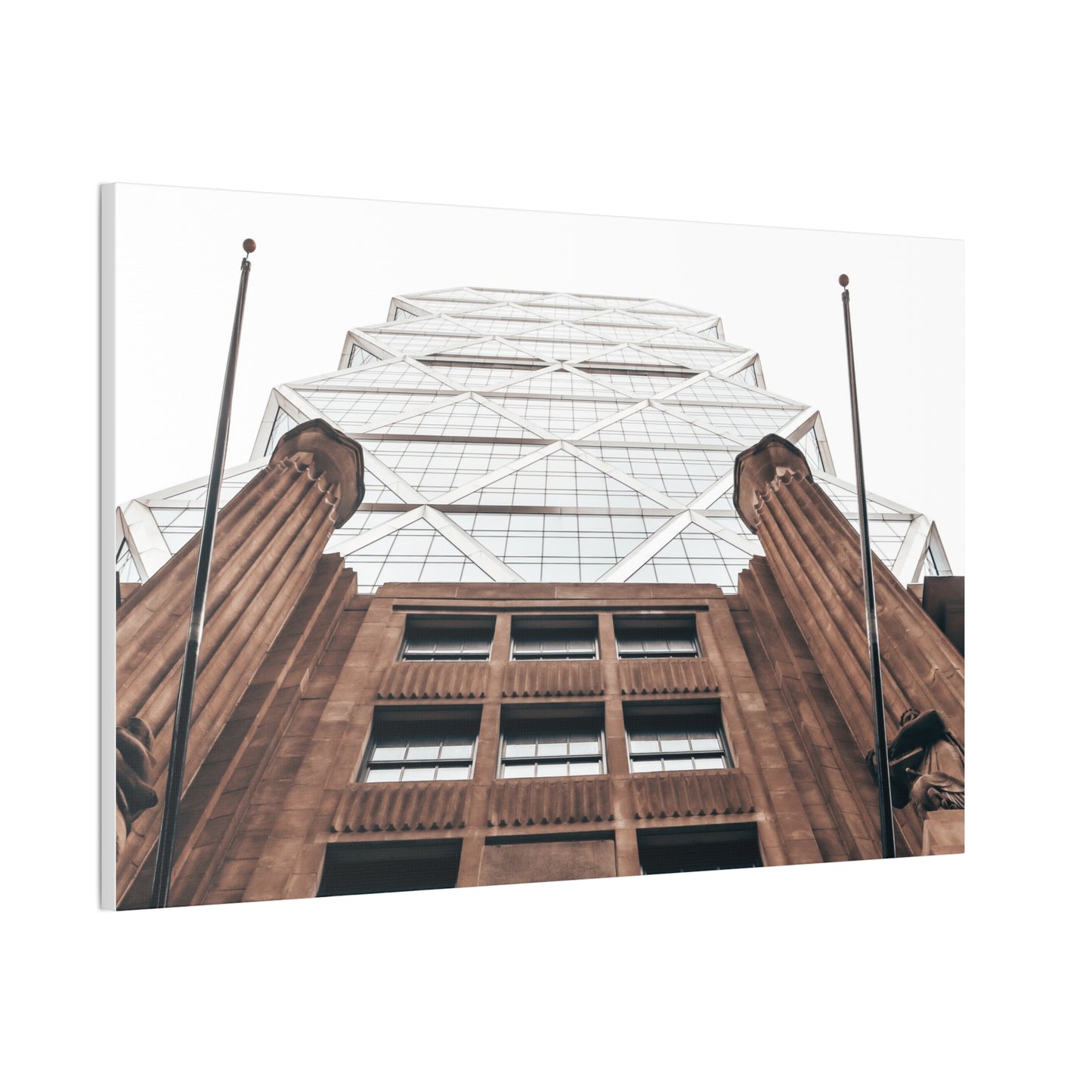 Architectural Canvas Print, Modern Art, Urban Decor, Wall Art, Home Office Decoration, Gift for Art Lovers