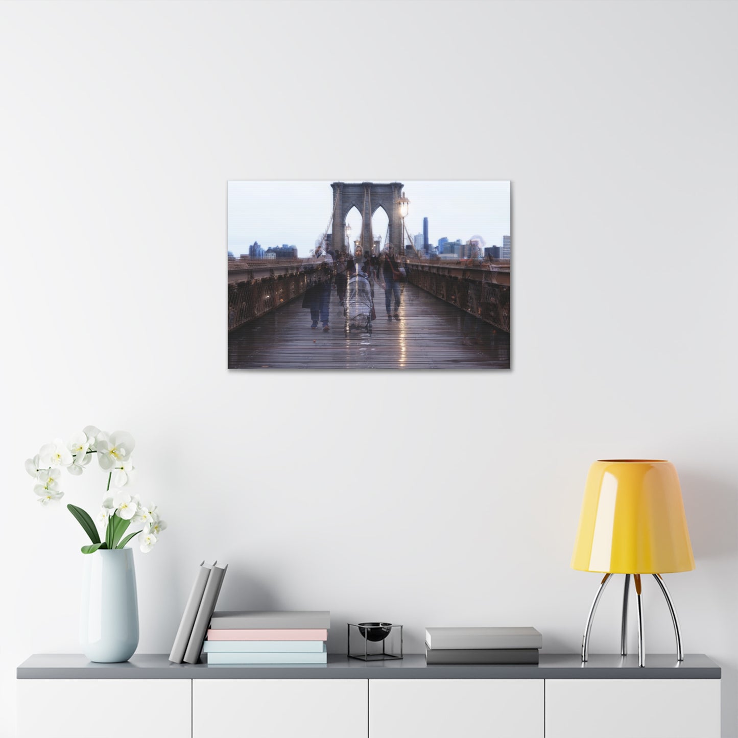 Brooklyn Bridge Canvas Art Print, Home Decor Wall Hanging, Modern Abstract Art, NYC Photography, Living Room Decoration