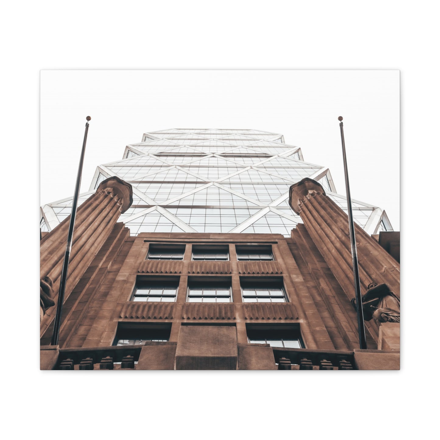 Architectural Canvas Print, Modern Art, Urban Decor, Wall Art, Home Office Decoration, Gift for Art Lovers