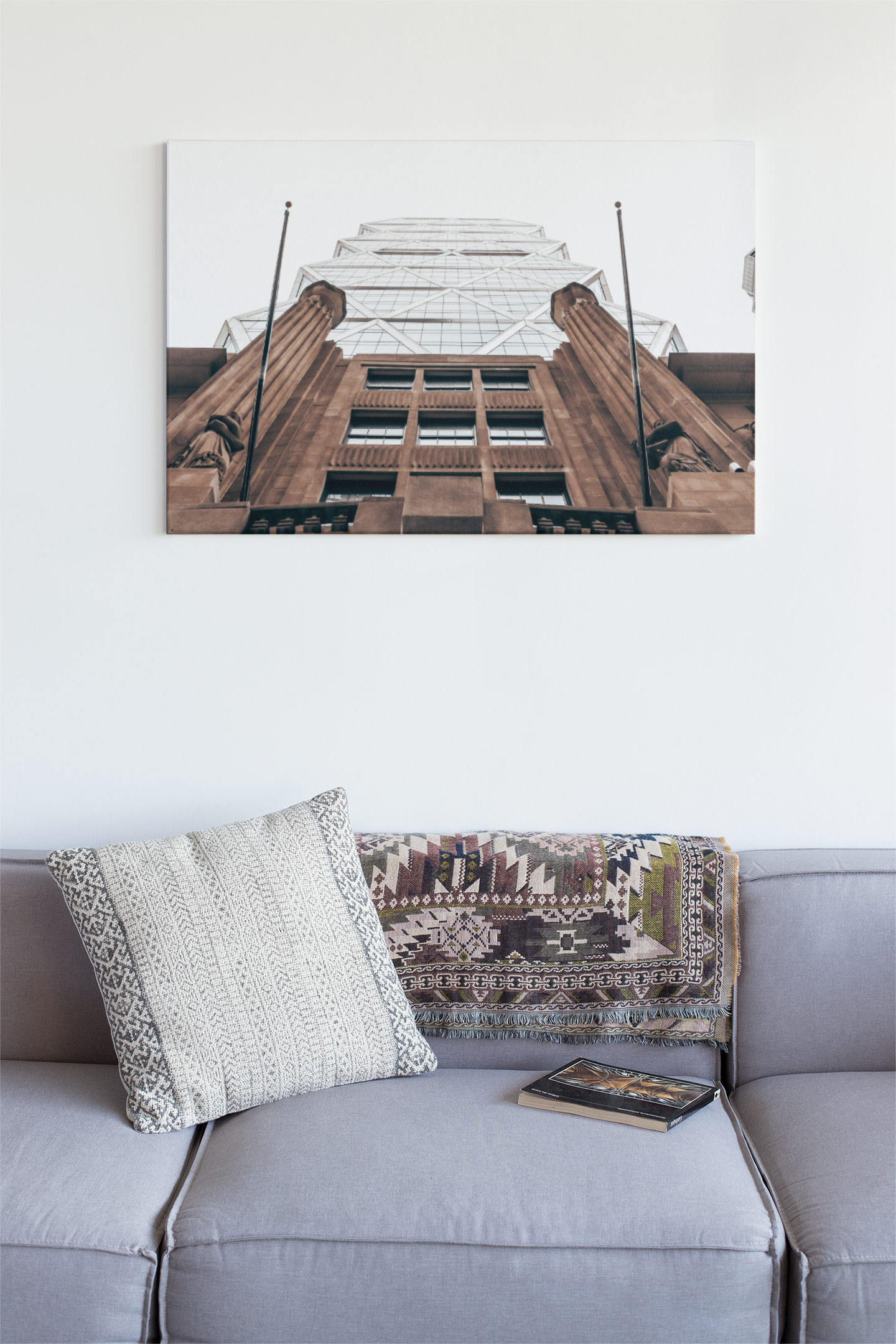 Architectural Canvas Print, Modern Art, Urban Decor, Wall Art, Home Office Decoration, Gift for Art Lovers