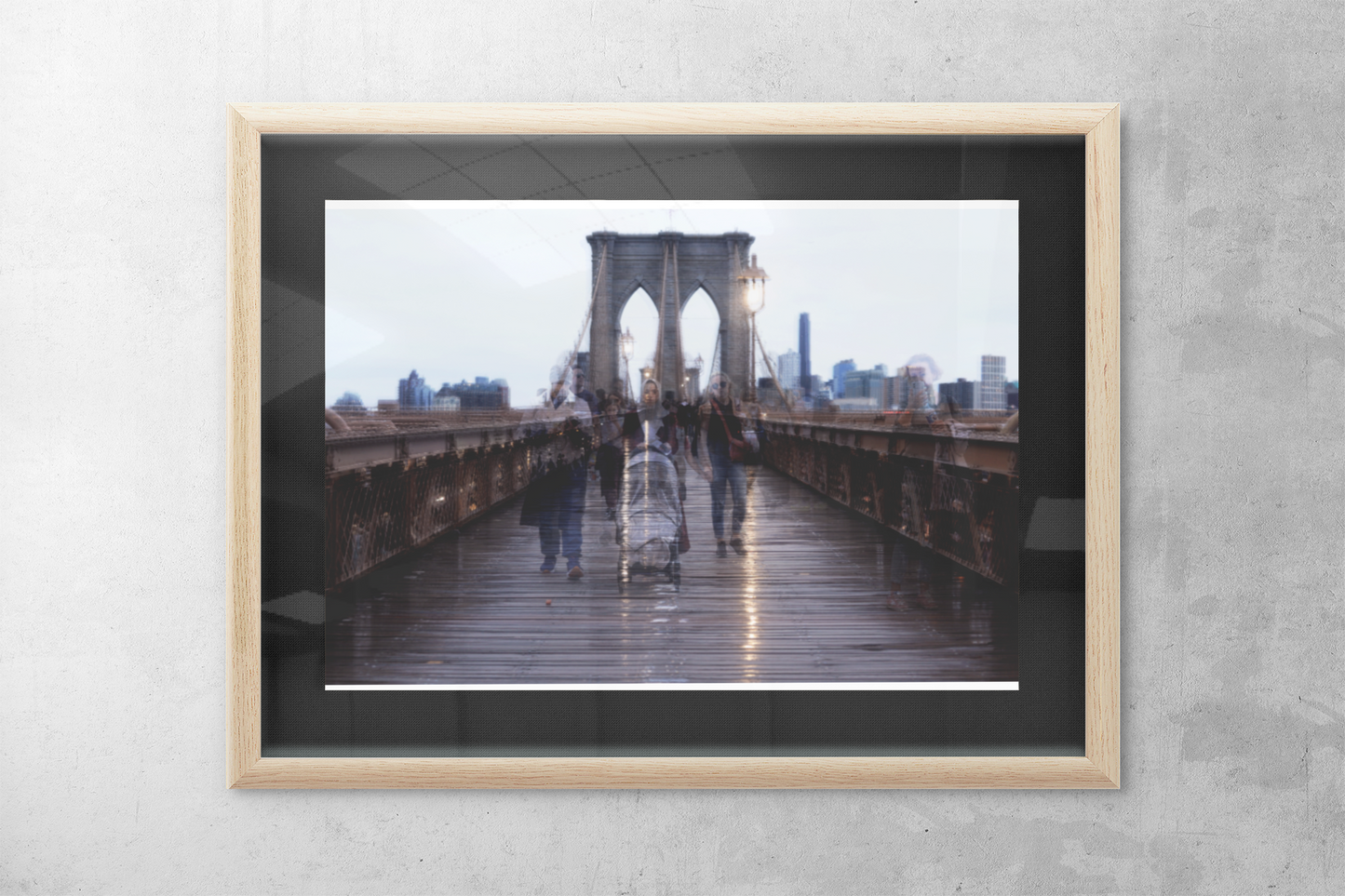 Brooklyn Bridge Framed Wall Art, Urban Home Decor, Modern Landscape Print, Gift for City Lovers, Wall Decoration