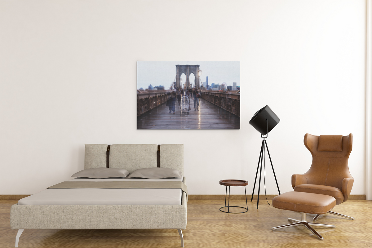 Brooklyn Bridge Canvas Art Print, Home Decor Wall Hanging, Modern Abstract Art, NYC Photography, Living Room Decoration