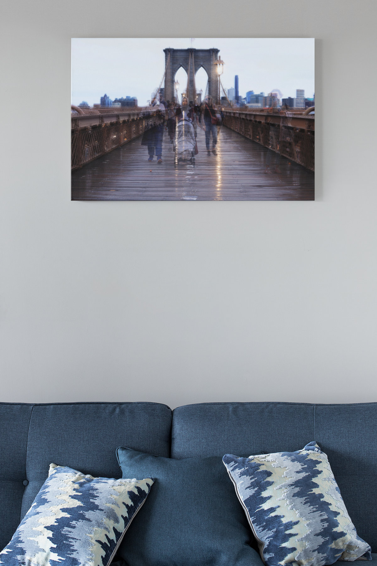 Brooklyn Bridge Canvas Art Print, Home Decor Wall Hanging, Modern Abstract Art, NYC Photography, Living Room Decoration