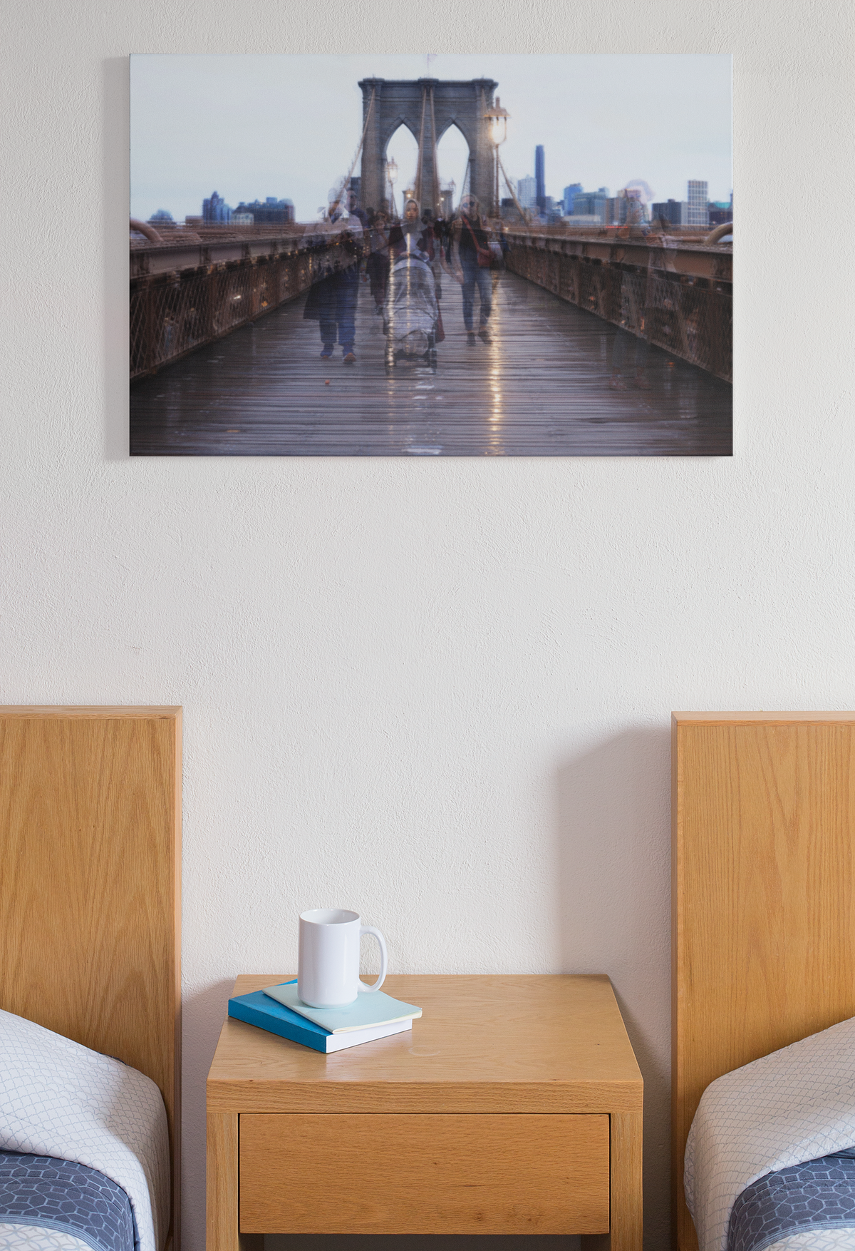 Brooklyn Bridge Canvas Art Print, Home Decor Wall Hanging, Modern Abstract Art, NYC Photography, Living Room Decoration