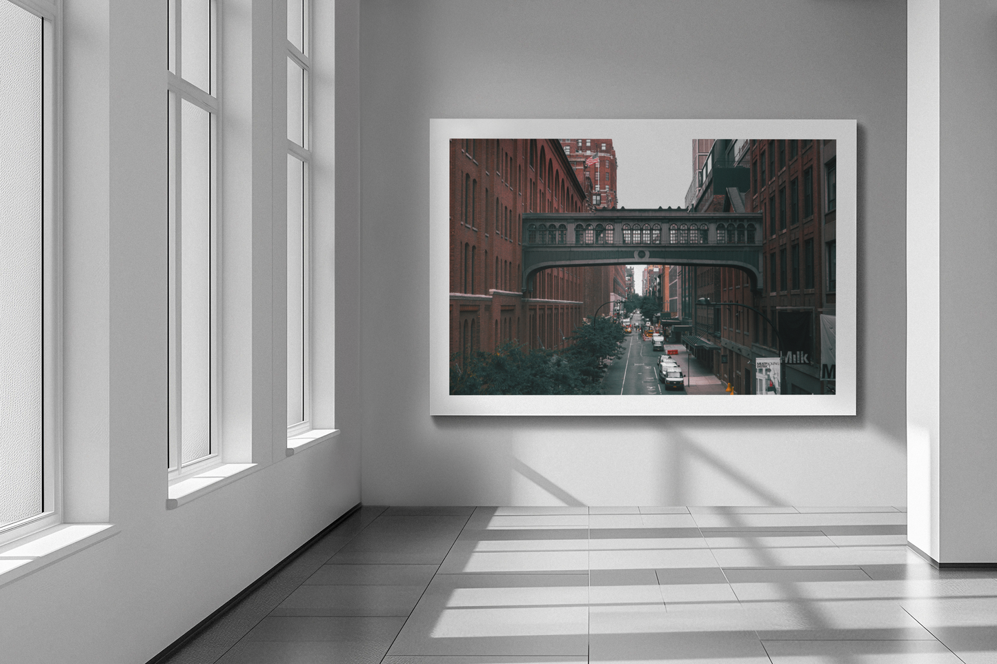 New York City Urban Bridge, Framed Poster, Home Decor, Modern Gallery Art