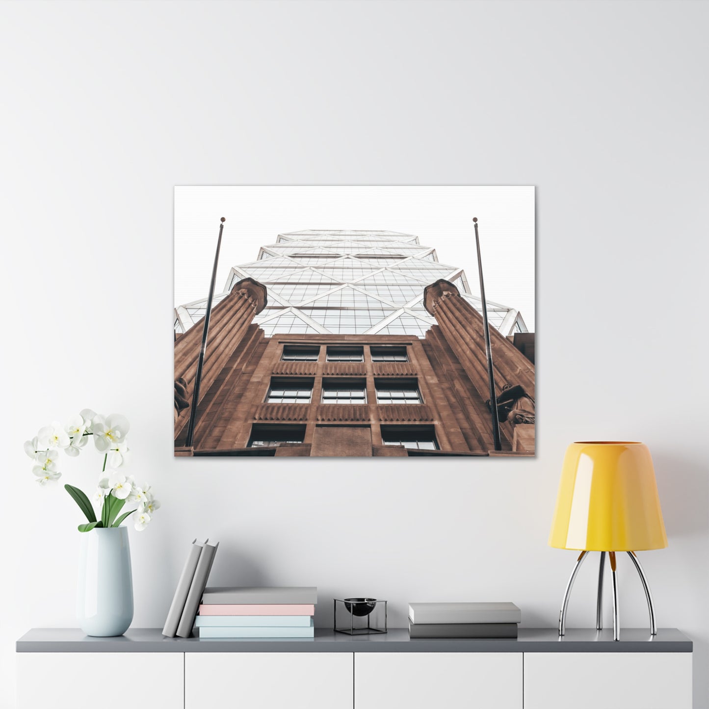 Architectural Canvas Print, Modern Art, Urban Decor, Wall Art, Home Office Decoration, Gift for Art Lovers