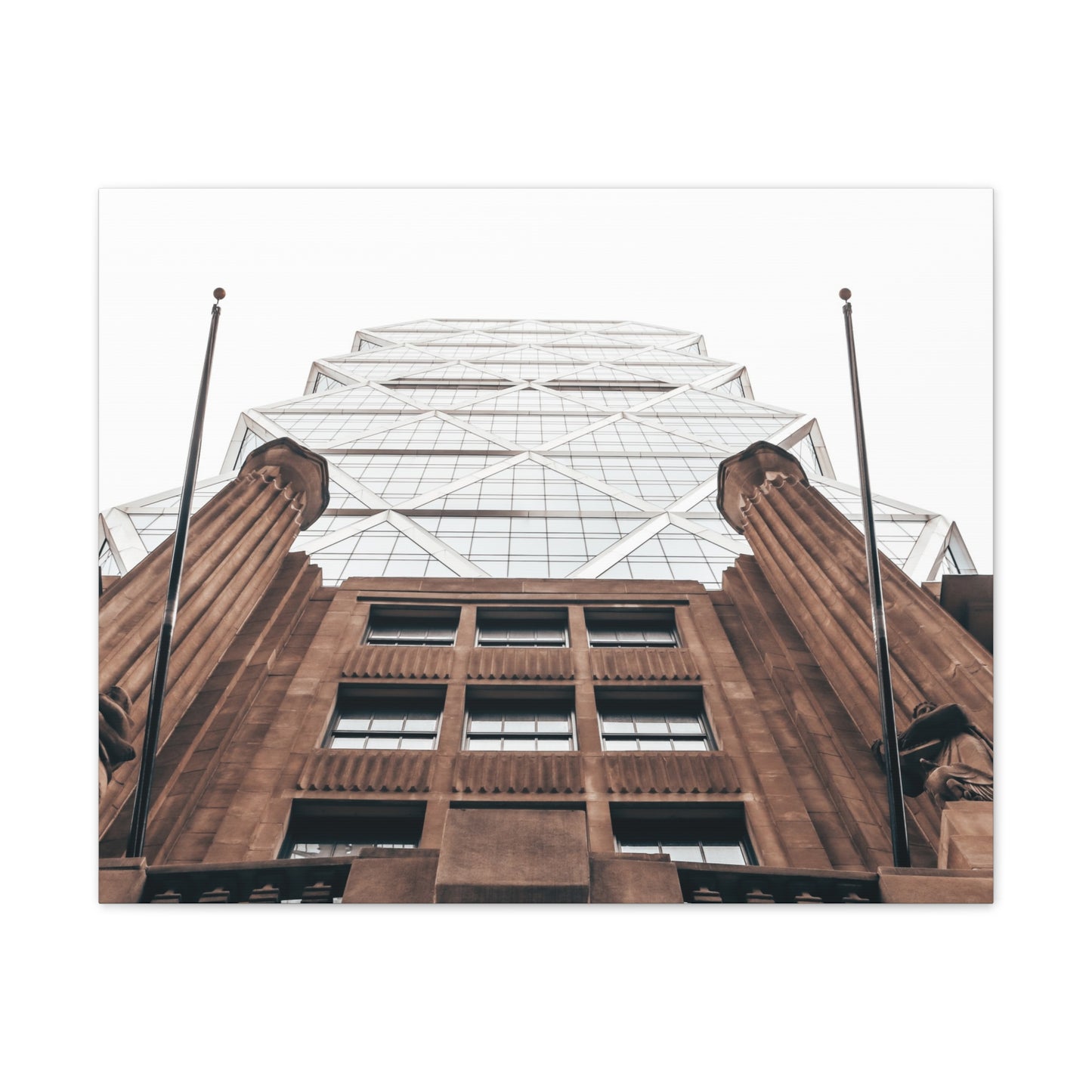 Architectural Canvas Print, Modern Art, Urban Decor, Wall Art, Home Office Decoration, Gift for Art Lovers