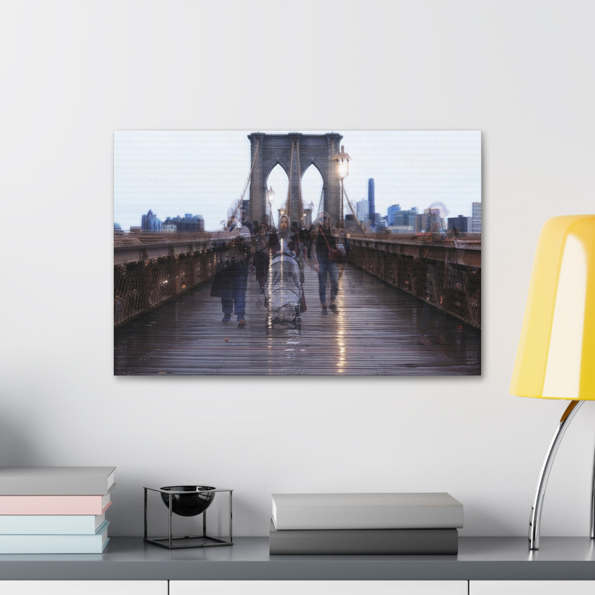 Brooklyn Bridge Canvas Art Print, Home Decor Wall Hanging, Modern Abstract Art, NYC Photography, Living Room Decoration