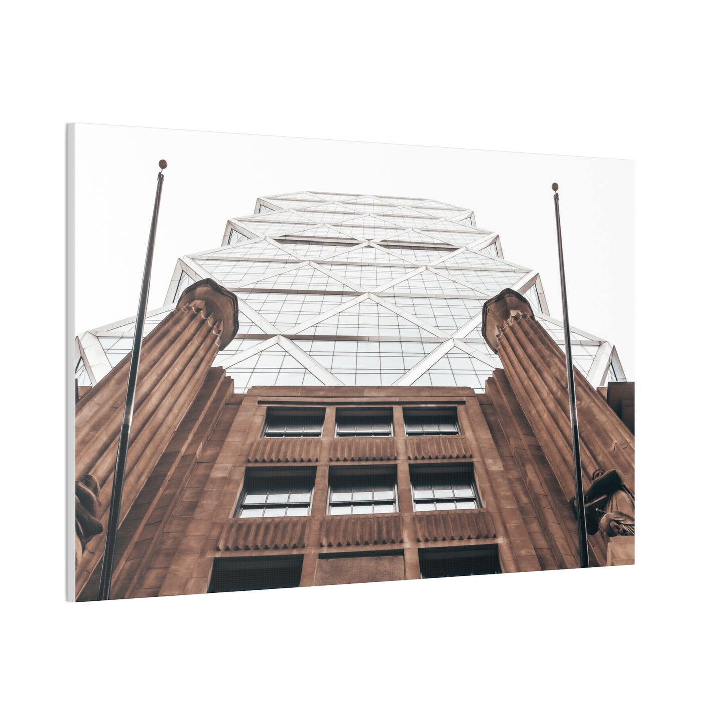 Architectural Canvas Print, Modern Art, Urban Decor, Wall Art, Home Office Decoration, Gift for Art Lovers