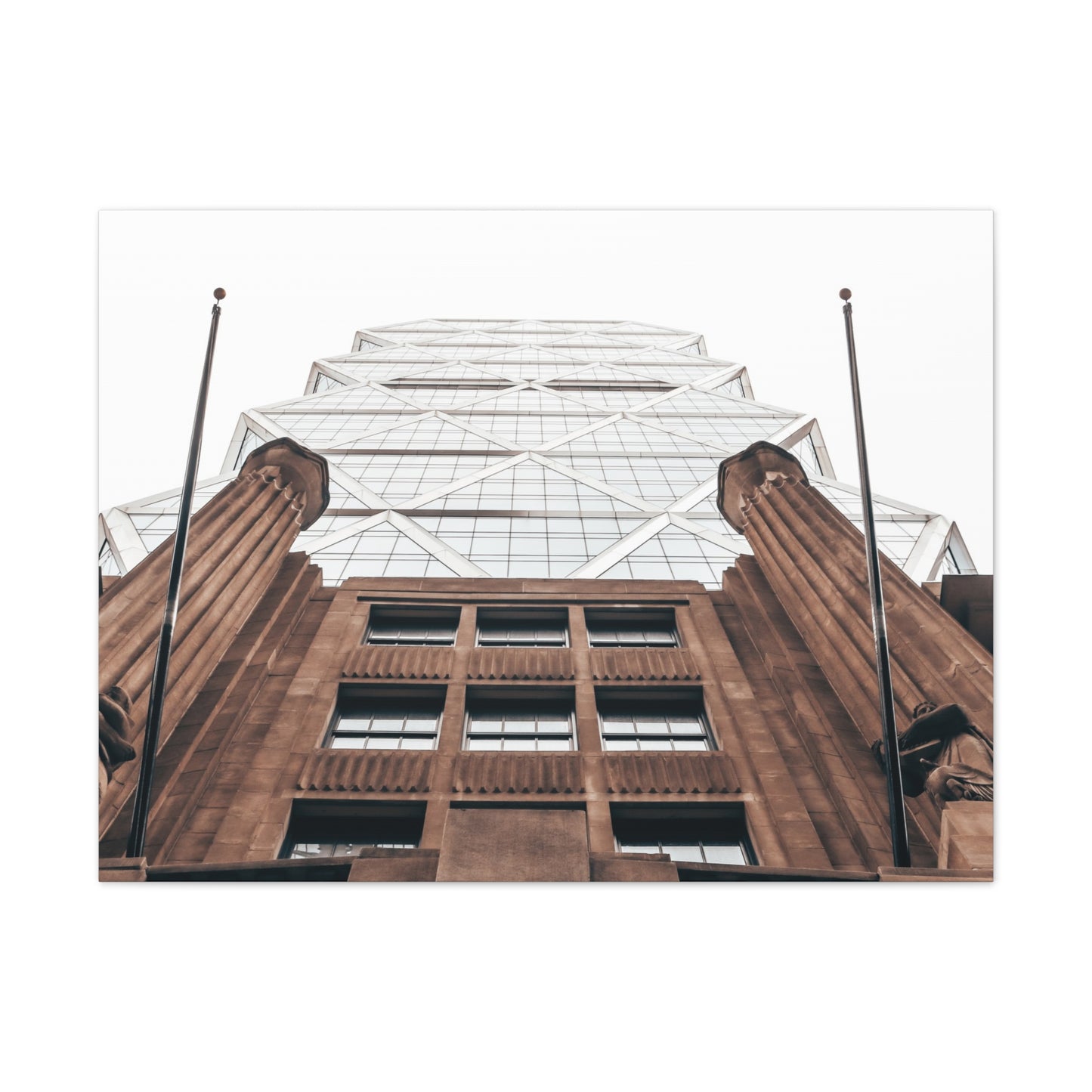 Architectural Canvas Print, Modern Art, Urban Decor, Wall Art, Home Office Decoration, Gift for Art Lovers