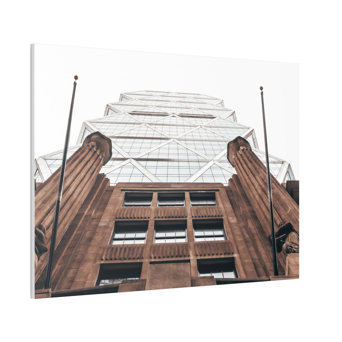 Architectural Canvas Print, Modern Art, Urban Decor, Wall Art, Home Office Decoration, Gift for Art Lovers