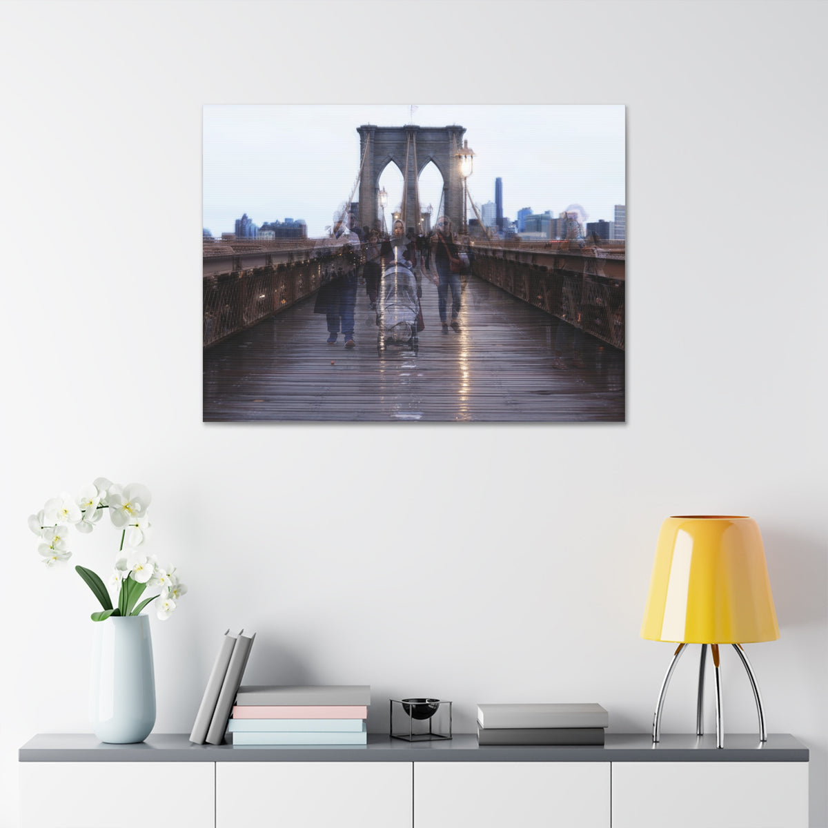 Brooklyn Bridge Canvas Art Print, Home Decor Wall Hanging, Modern Abstract Art, NYC Photography, Living Room Decoration