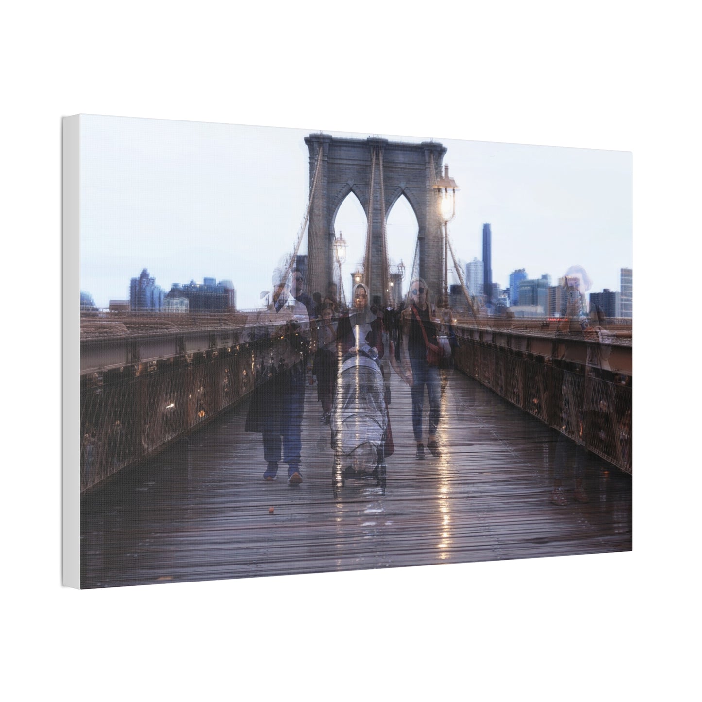 Brooklyn Bridge Canvas Art Print, Home Decor Wall Hanging, Modern Abstract Art, NYC Photography, Living Room Decoration