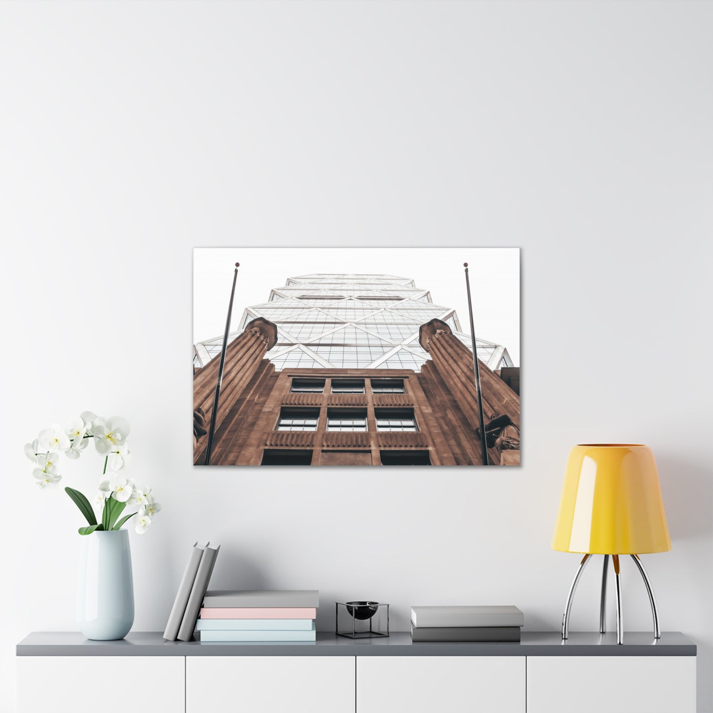 Architectural Canvas Print, Modern Art, Urban Decor, Wall Art, Home Office Decoration, Gift for Art Lovers
